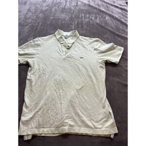 Fish Hippie Polo‎ Shirt Mens Small Yellow Fishing Golf Stretch Preppy Adult